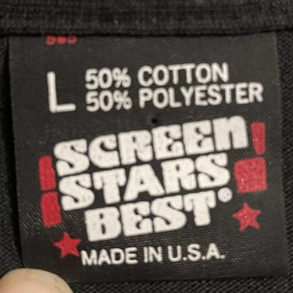 Screen Stars Best T Shirt Large Graphic Black Vintage American Indian Ch… - Picture 5 of 6